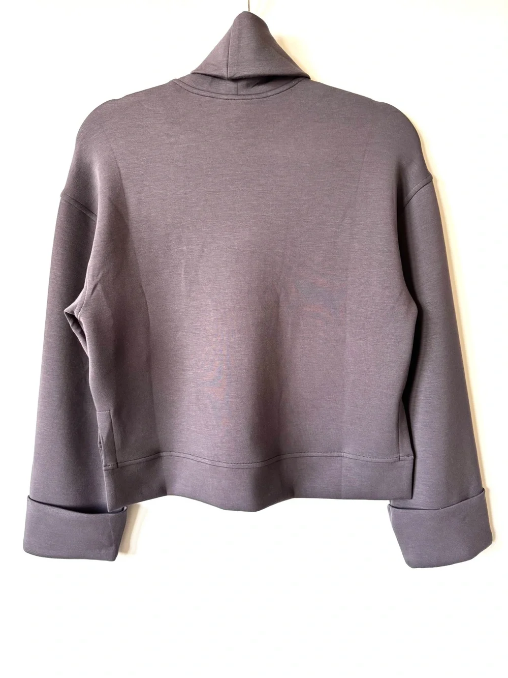 SPANX Cuffed Sleeve Crop Turtleneck Sweatshirt_4